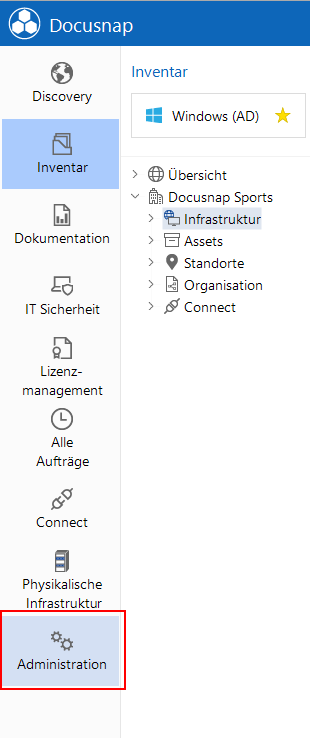 Docusnap Administration Öffnen Docusnap Administration Öffnen