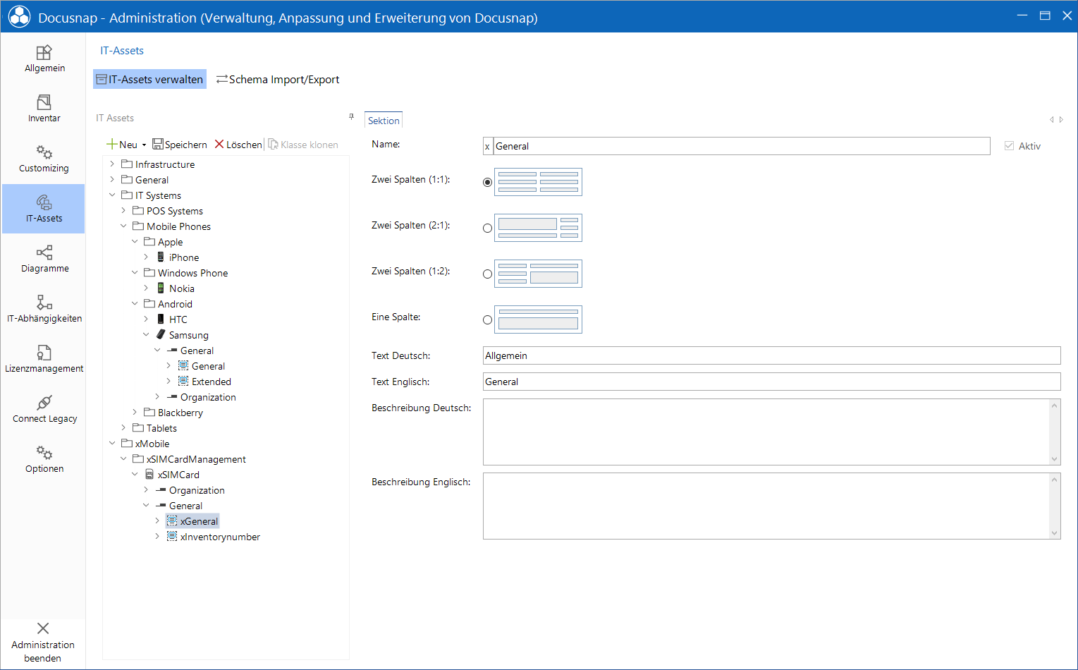 Docusnap Administration Inventar IT Assets Sektion Docusnap Administration Inventar IT Assets Sektion