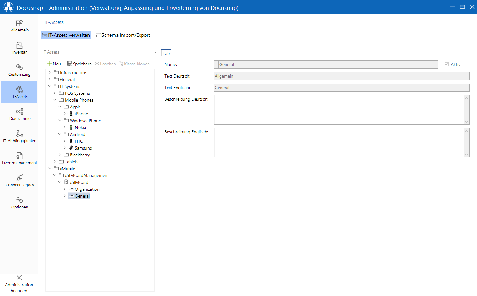 Docusnap Administration Inventar IT Assets Tab Docusnap Administration Inventar IT Assets Tab
