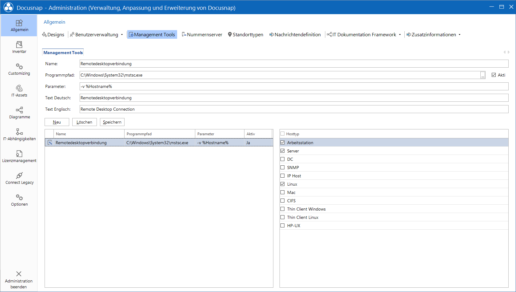 Docusnap Administration Allgemein Management Tools Docusnap Administration Allgemein Management Tools