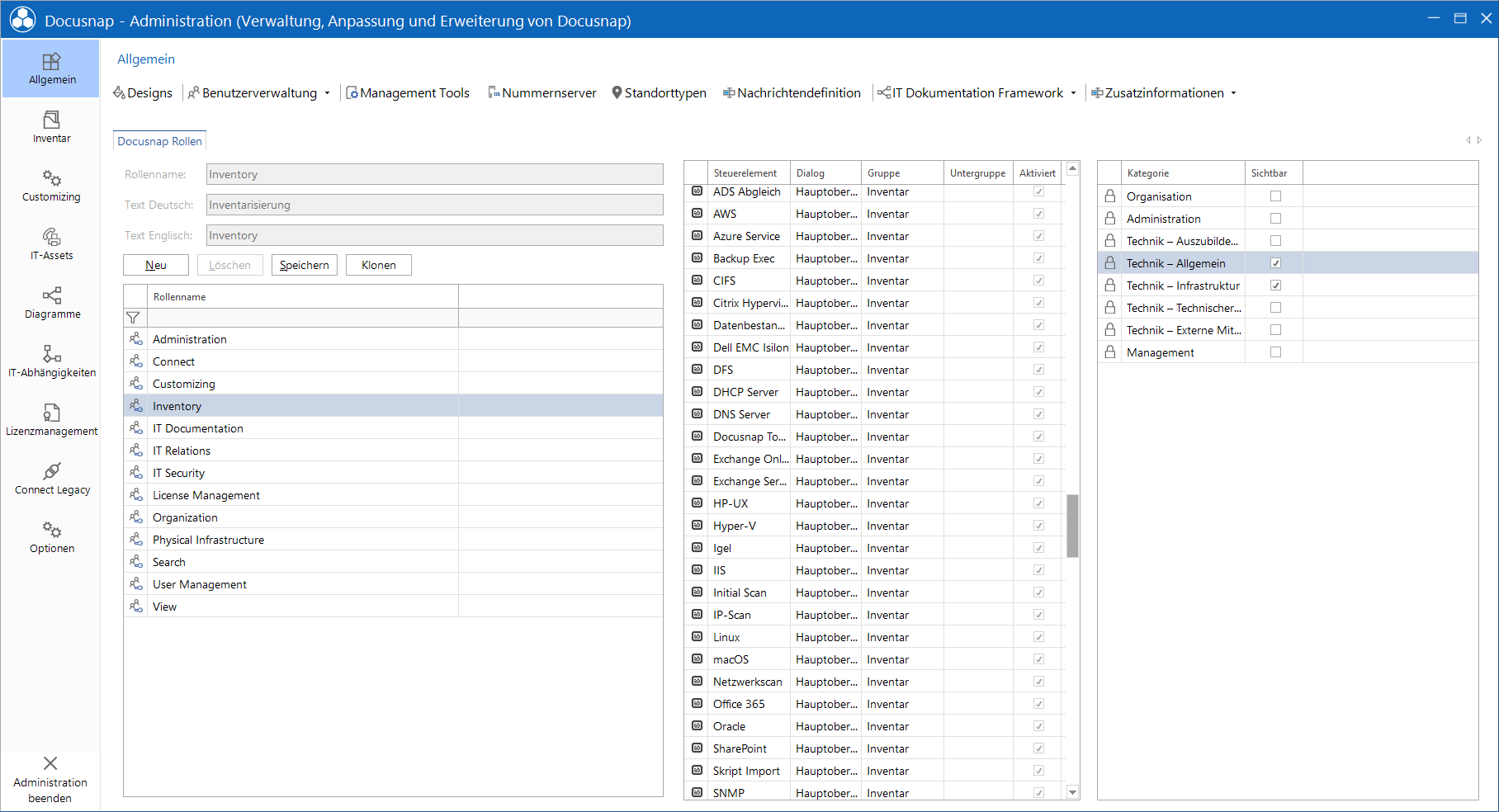 Docusnap Administration Allgemein Rollen Docusnap Administration Allgemein Rollen