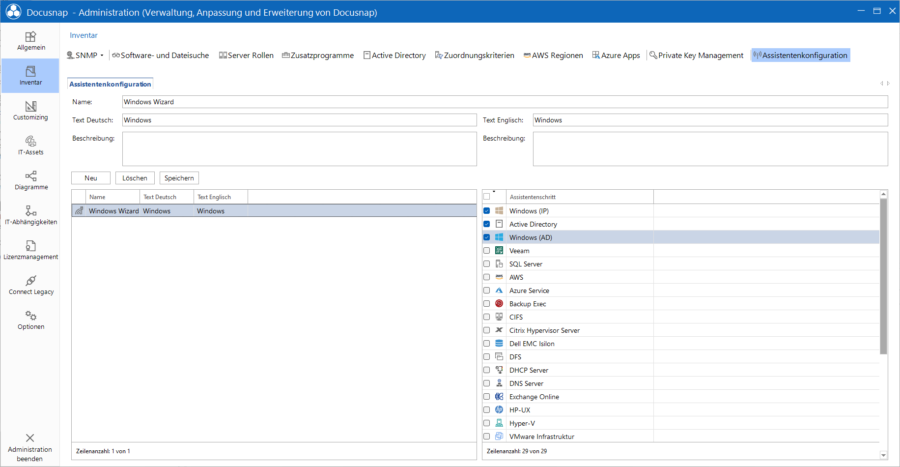 Docusnap Administration Inventar Assistenten Docusnap Administration Inventar Assistenten