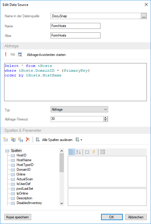 Docusnap-Berichte-Dialog-Datenquelle Docusnap-Berichte-Dialog-Datenquelle