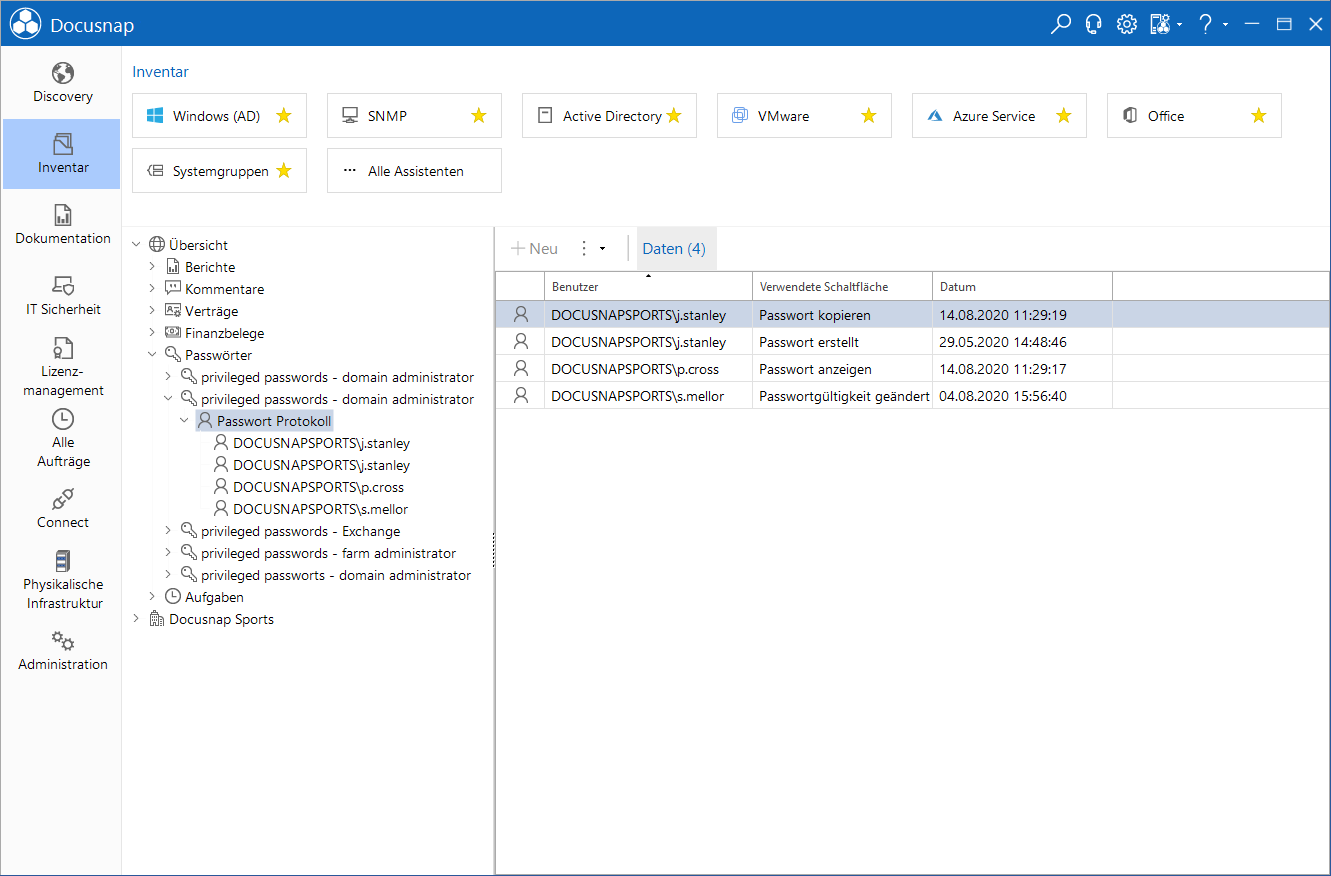 Docusnap Organisation Passwort Docusnap Organisation Passwort