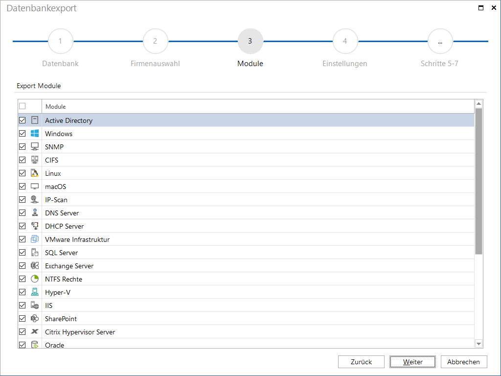 Docusnap Datenbankexport Module Docusnap Datenbankexport Module