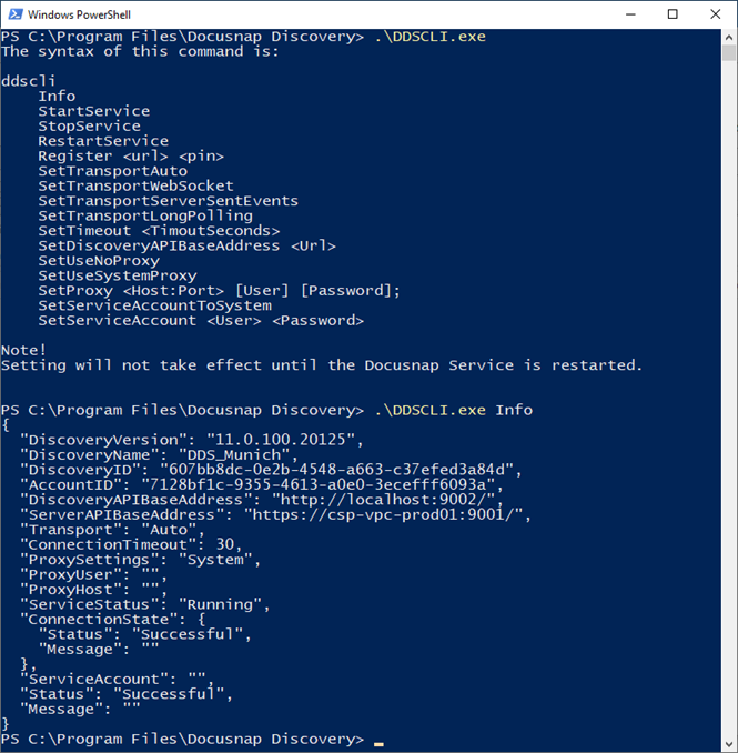 Docusnap Discovery Service - CLI Docusnap Discovery Service - CLI