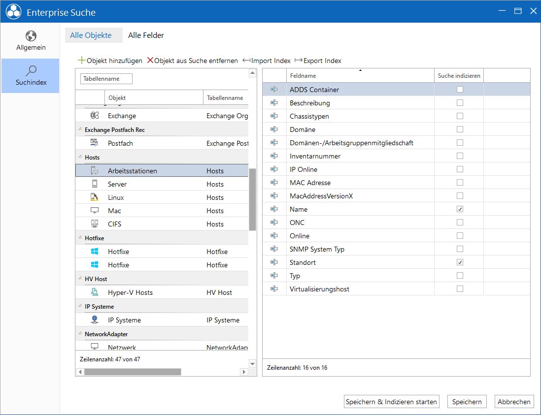 Docusnap Enterprise Suche Index Felder Docusnap Enterprise Suche Index Felder