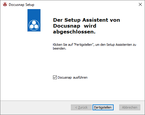 Docusnap Setup Installation Abgeschlossen Docusnap Setup Installation Abgeschlossen
