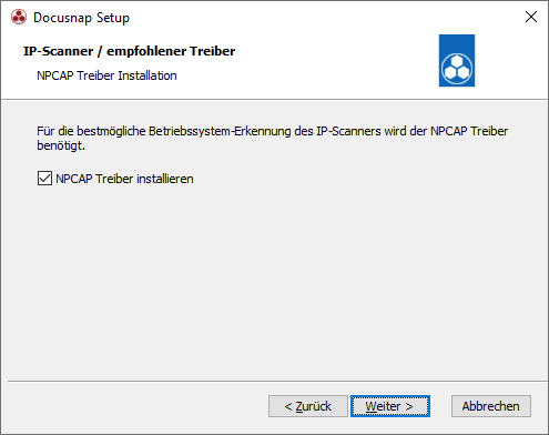 Docusnap Setup NPCAP Docusnap Setup NPCAP