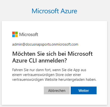 Docusnap Azure App CLI Docusnap Azure App CLI