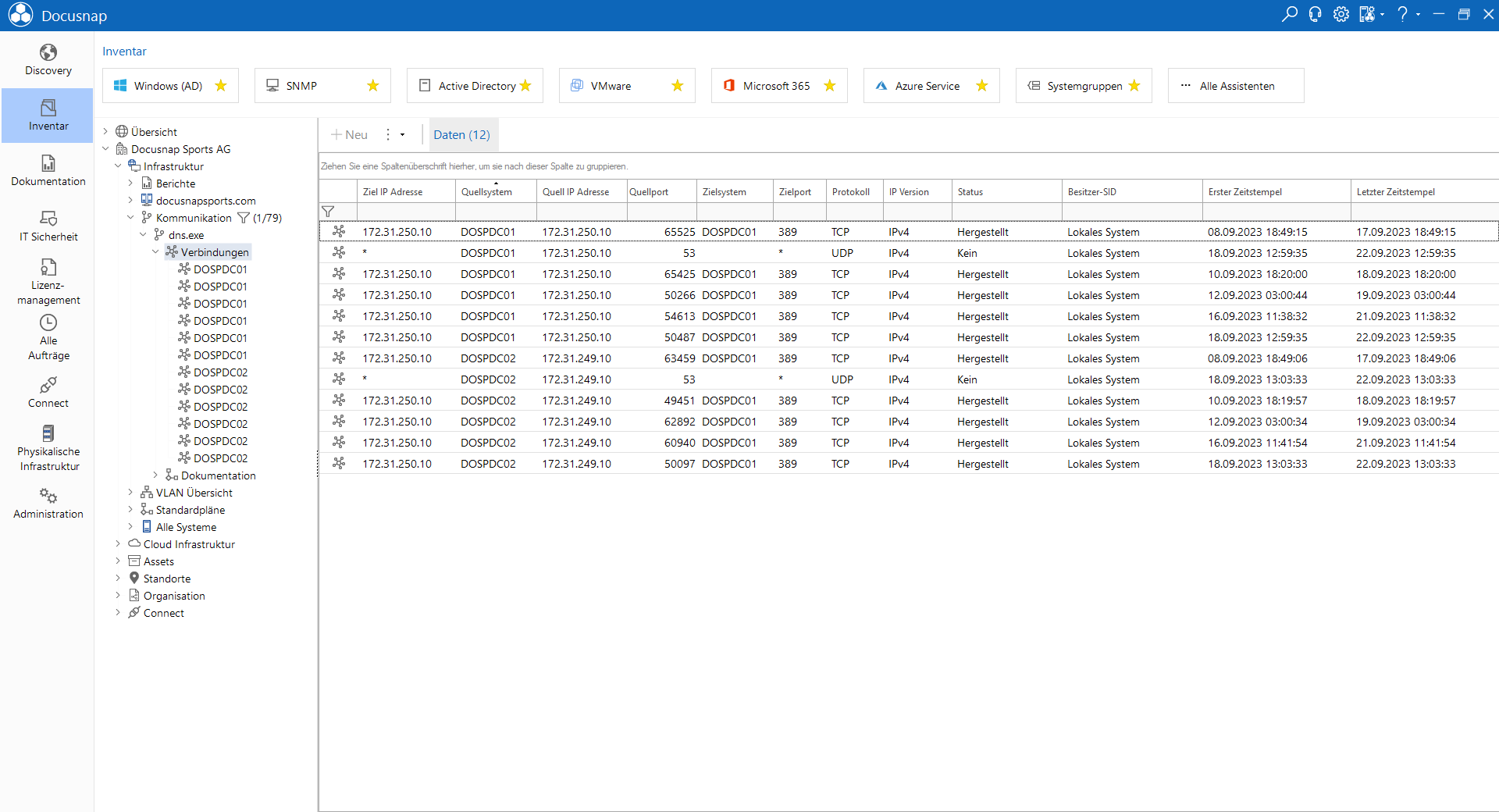 Docusnap Inventarisierung Kommunikationspfade Prozess Docusnap Inventarisierung Kommunikationspfade Prozess
