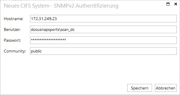 Docusnap Inventarisierung CIFS SNMPv2 Docusnap Inventarisierung CIFS SNMPv2
