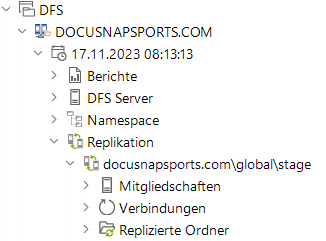 Docusnap Inventarisierung DFS Baum Replikation Docusnap Inventarisierung DFS Baum Replikation