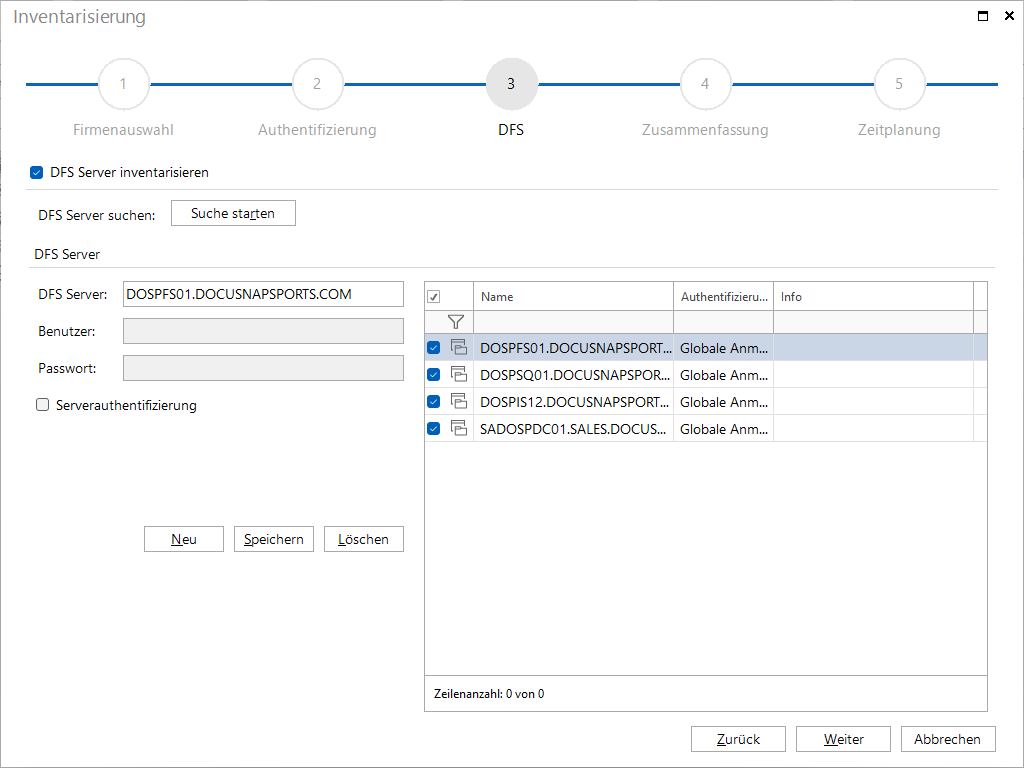Docusnap Inventarisierung DFS Docusnap Inventarisierung DFS