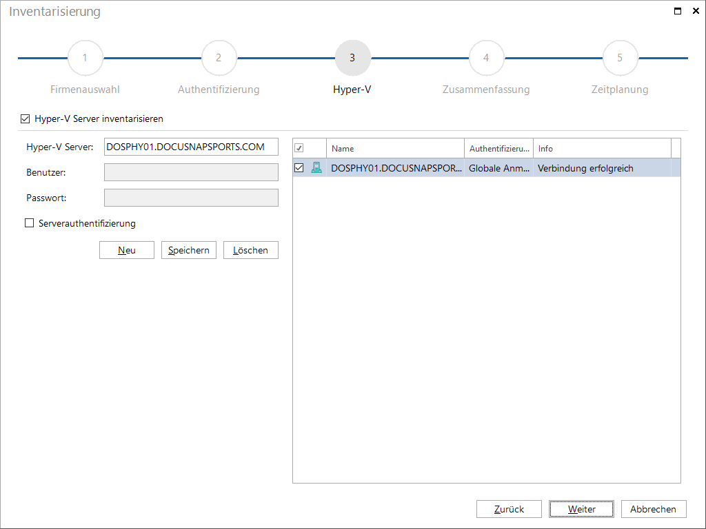 Docusnap Inventarisierung Hyper-V Docusnap Inventarisierung Hyper-V