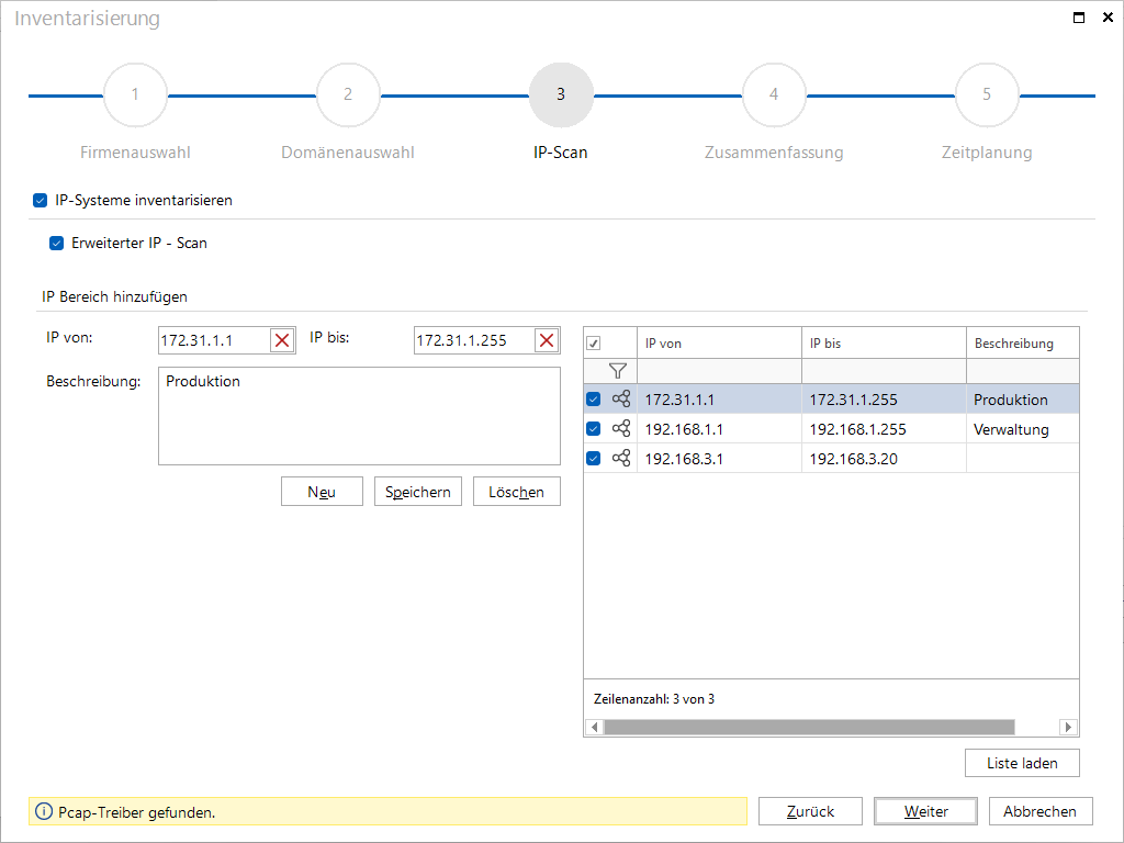 Docusnap Inventarisierung IP-Scan