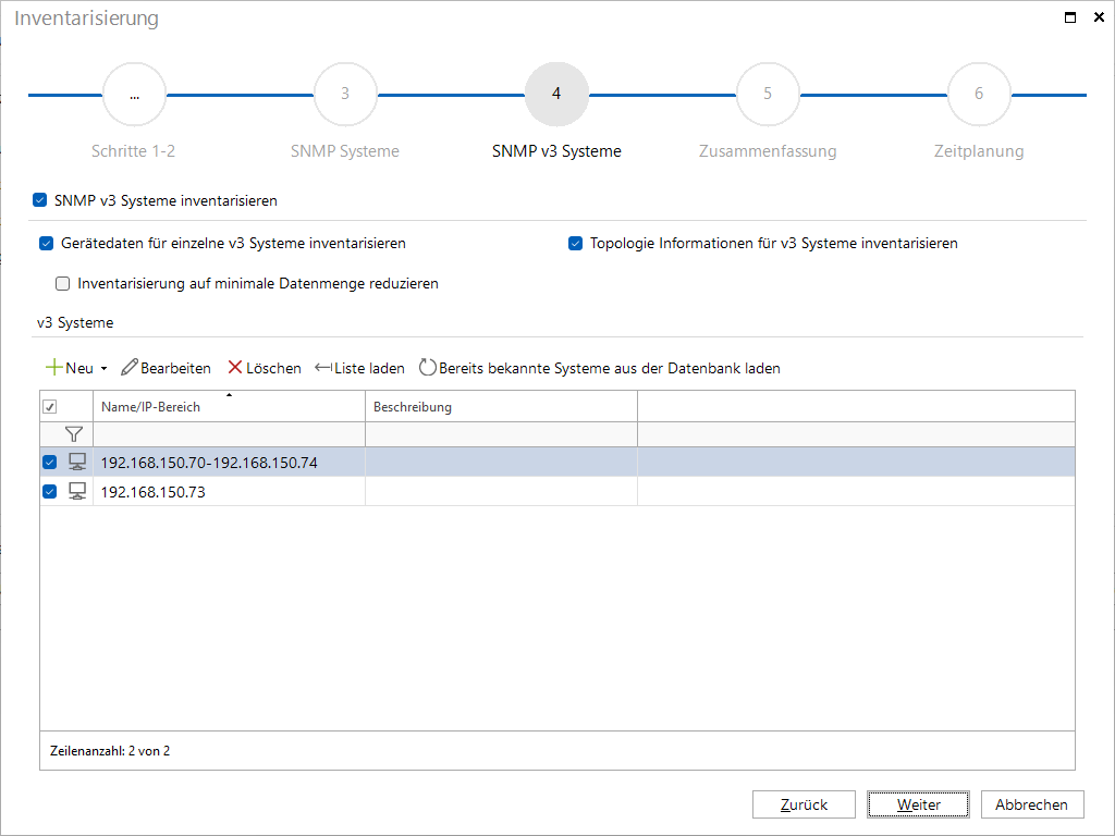 Docusnap Inventarisierung SNMP V3 Systeme Docusnap Inventarisierung SNMP V3 Systeme