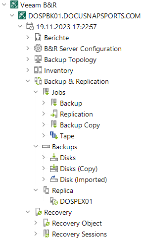 Docusnap Inventarisierung Veeam Baum Backup & Replication Docusnap Inventarisierung Veeam Baum Backup & Replication