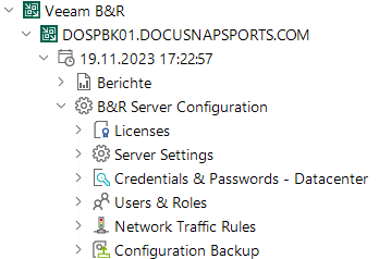 Docusnap Inventarisierung Veeam Baum Configuration Docusnap Inventarisierung Veeam Baum Configuration