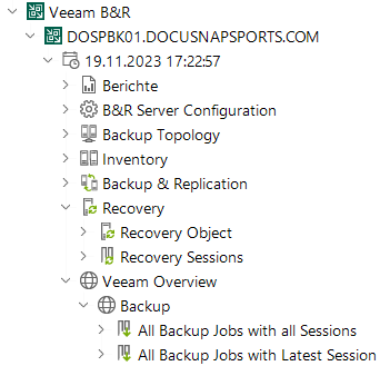 Docusnap Inventarisierung Veeam Baum Overview Docusnap Inventarisierung Veeam Baum Overview