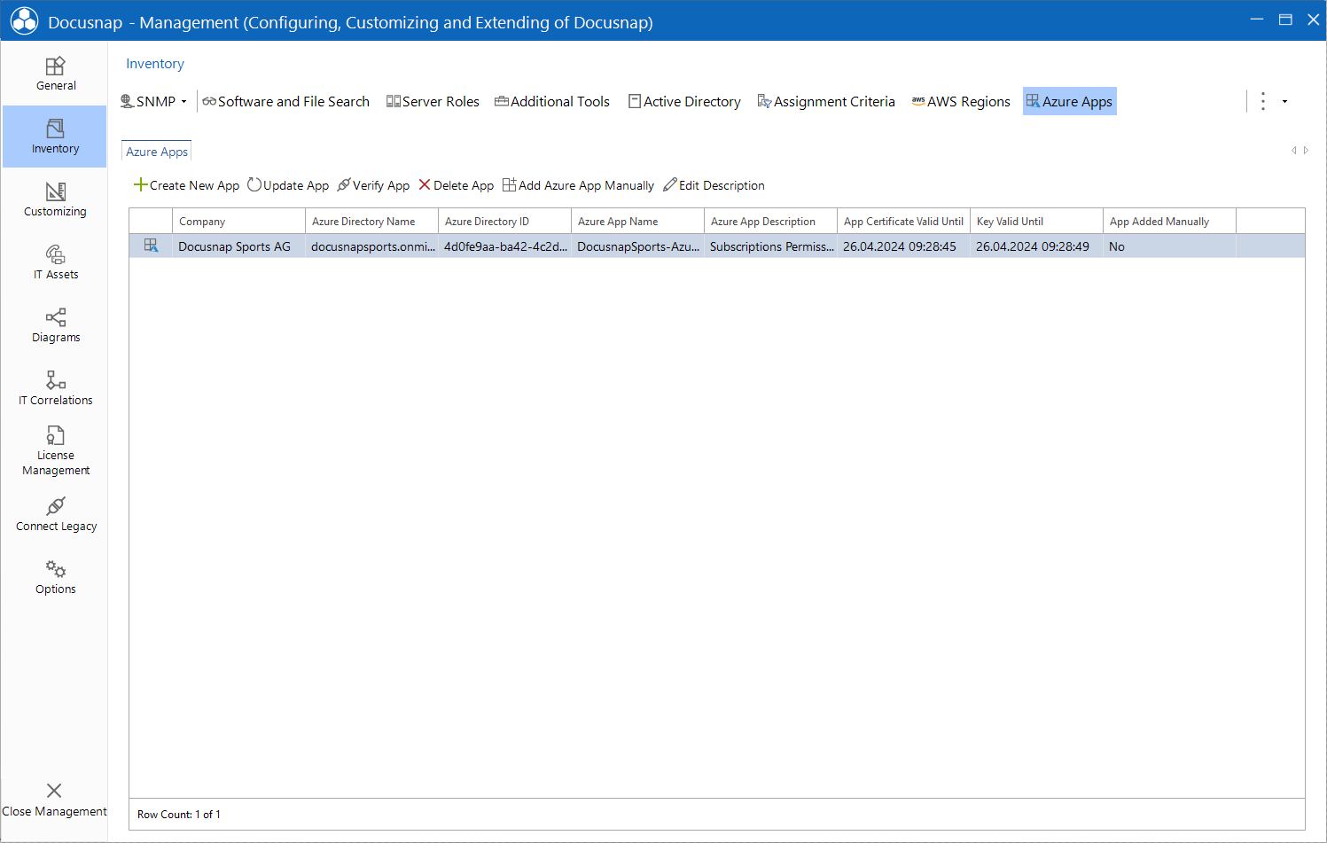 Docusnap Management Azure Apps Docusnap Management Azure Apps