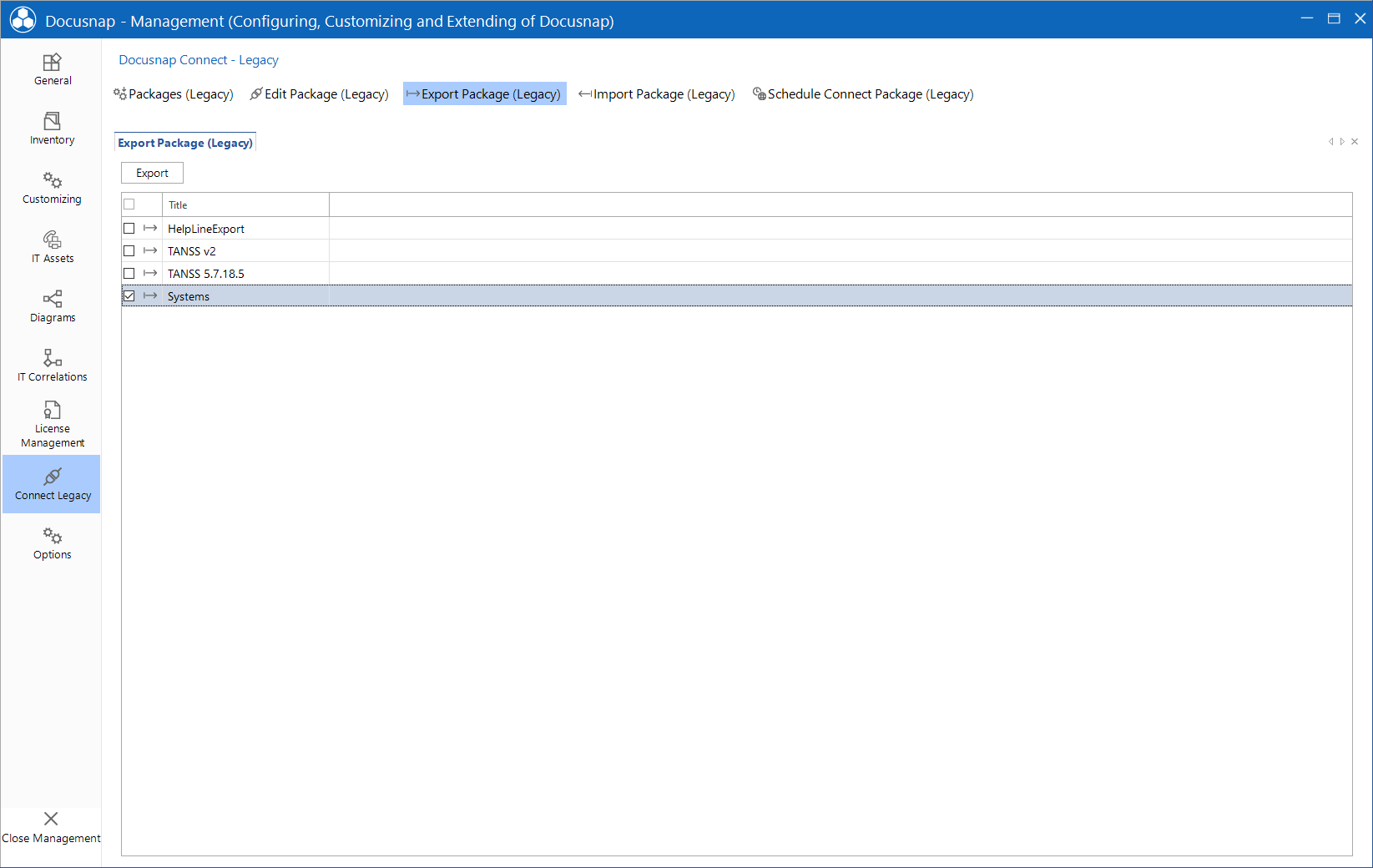 Docusnap-Connect-Package-Export Docusnap-Connect-Package-Export