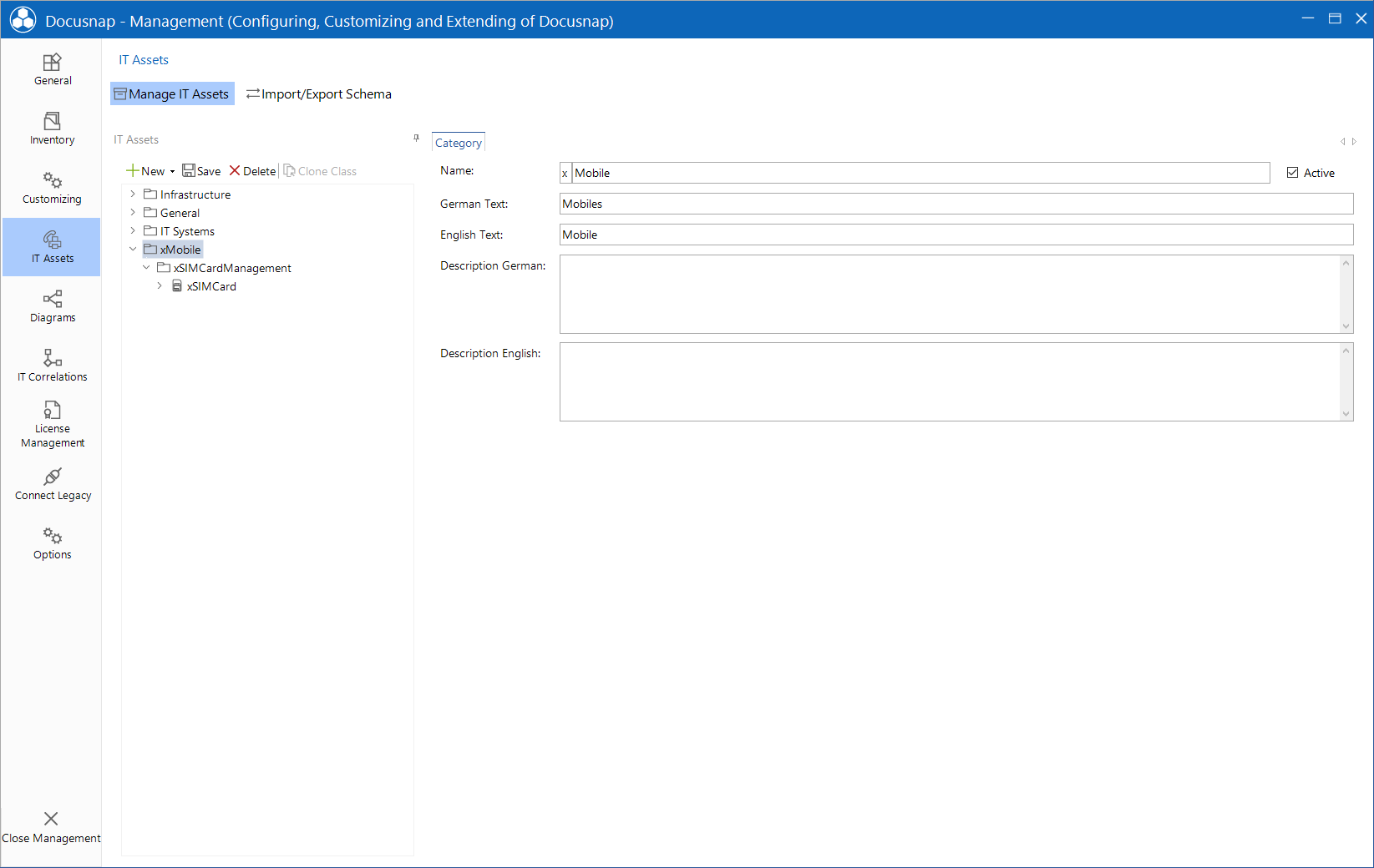 Docusnap Management IT Assets Category