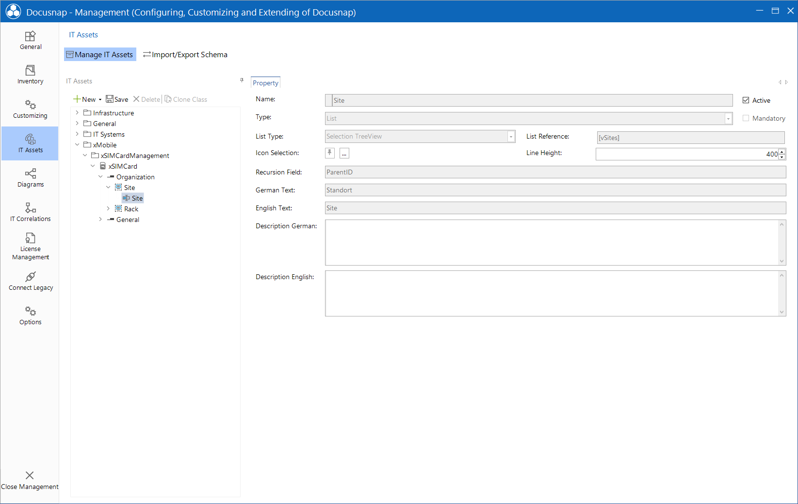 Docusnap Management IT Assets Property