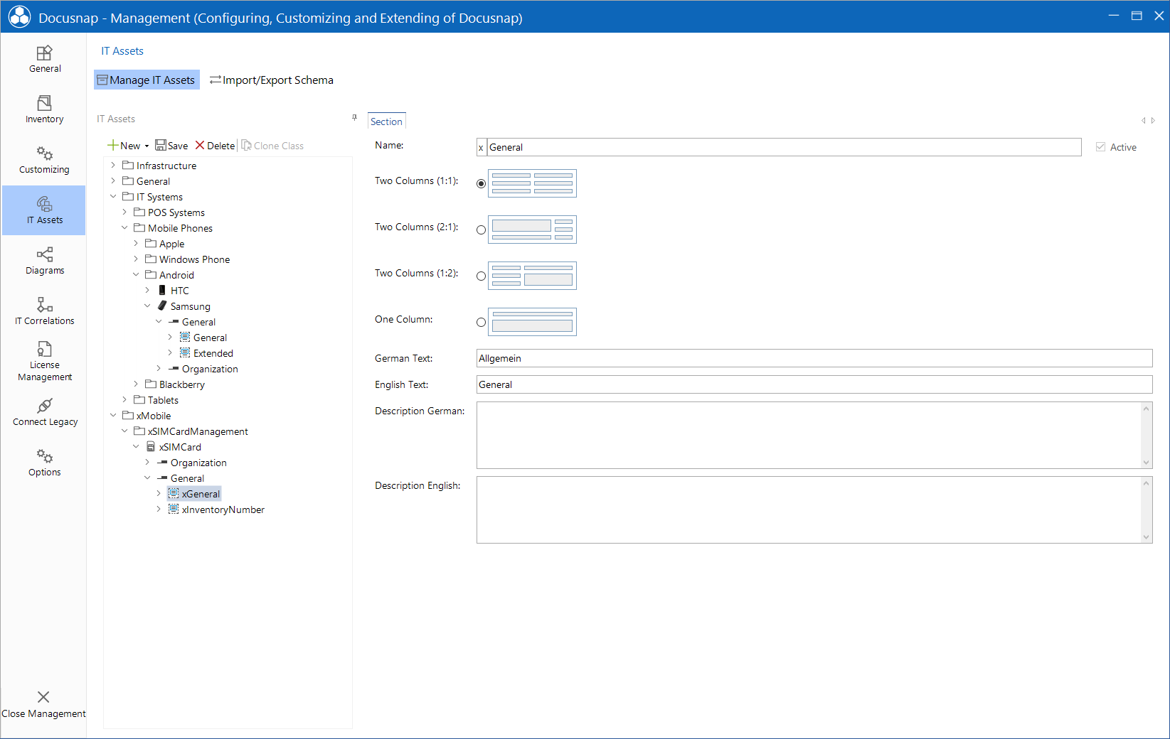 Docusnap Management IT Assets Section