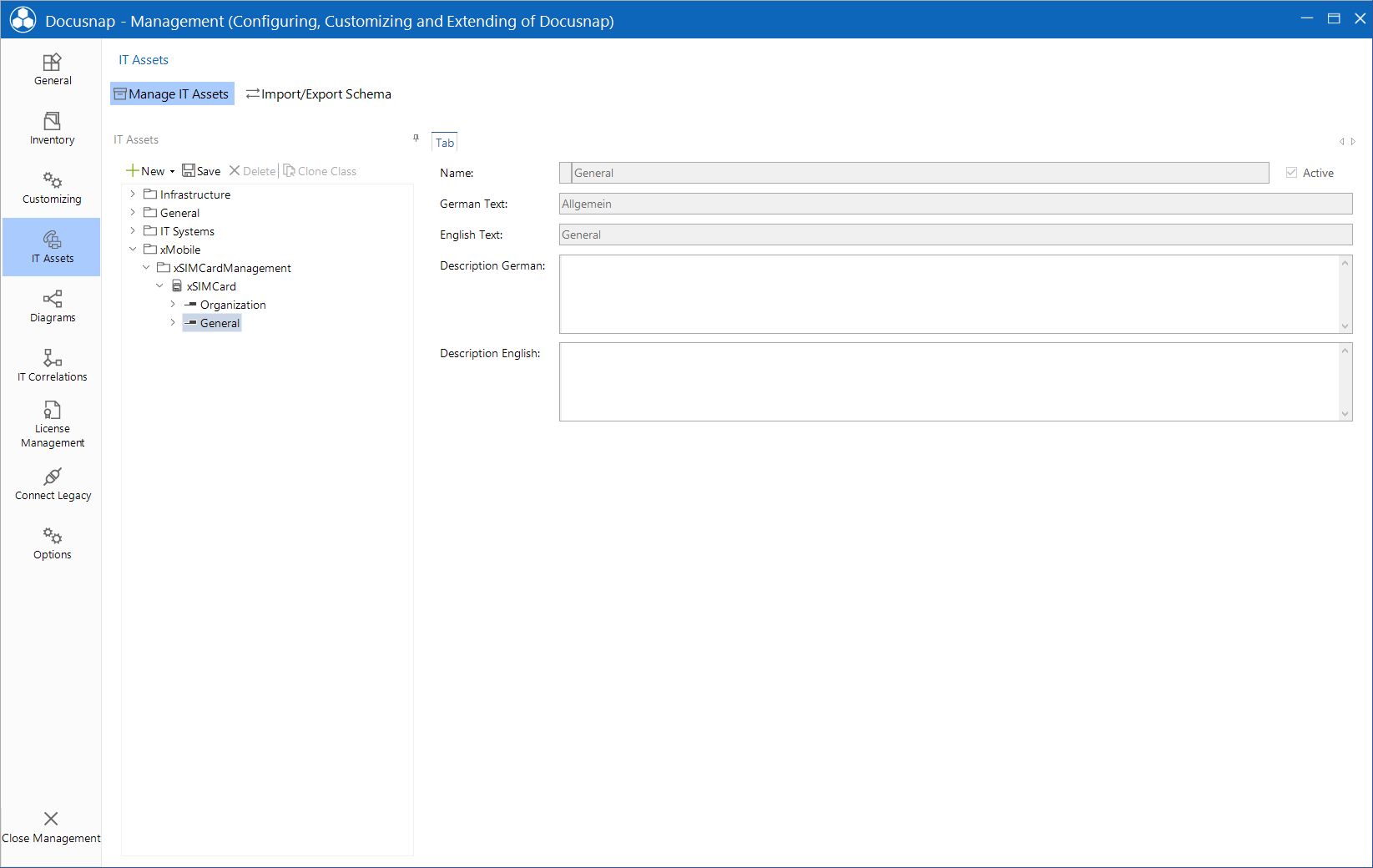 Docusnap Management IT Assets Tab