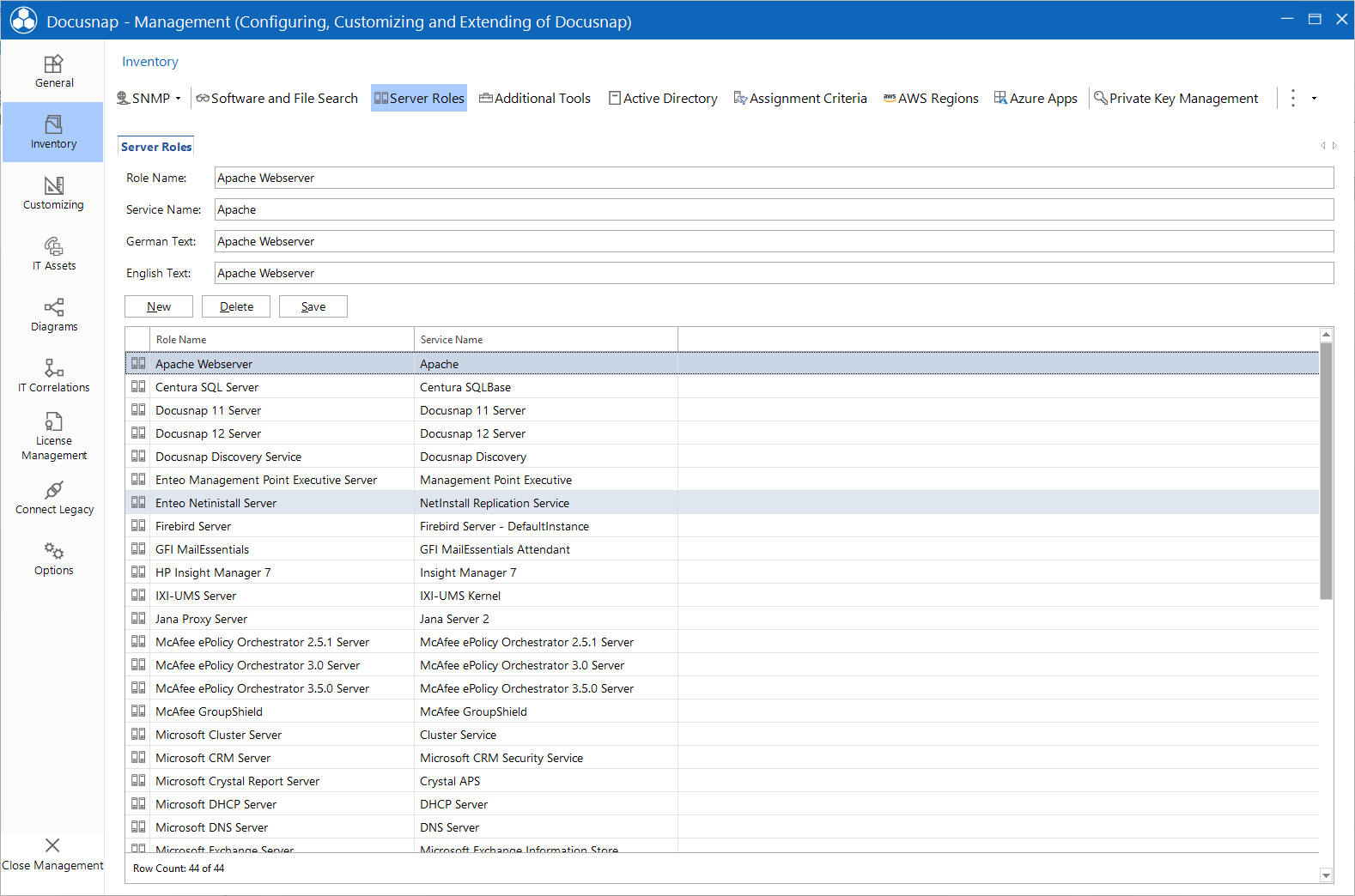 Docusnap Management Inventory Server Roles Docusnap Management Inventory Server Roles
