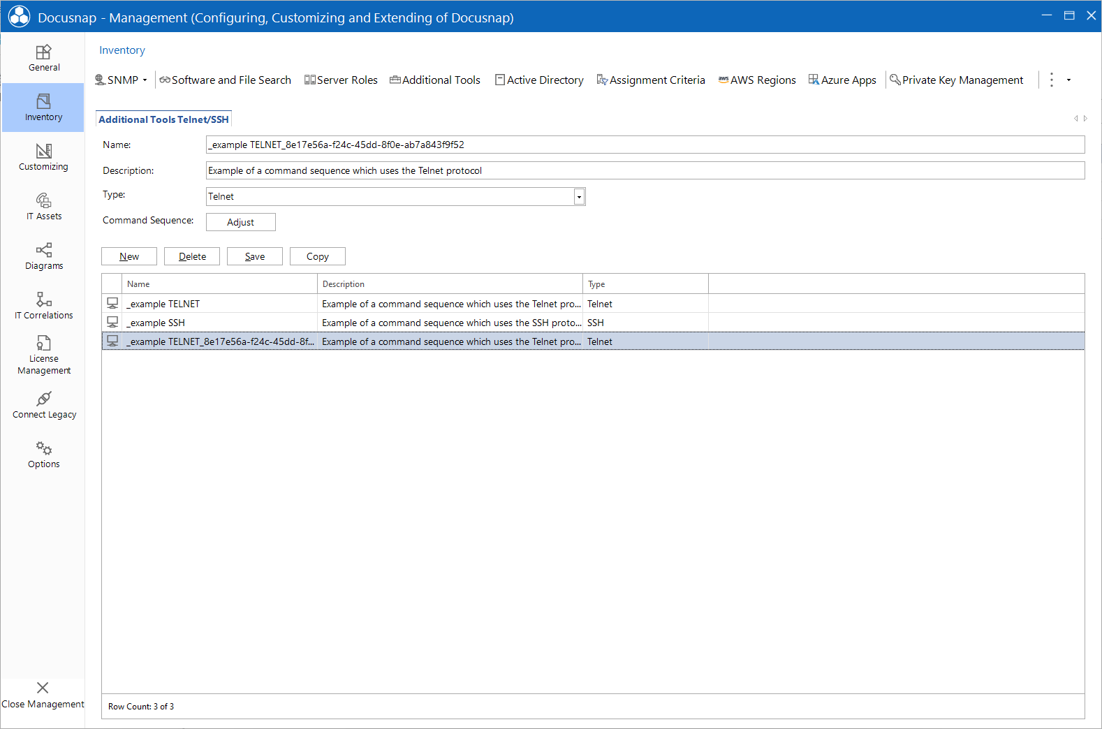 Docusnap Management Inventory SNMP Sequences