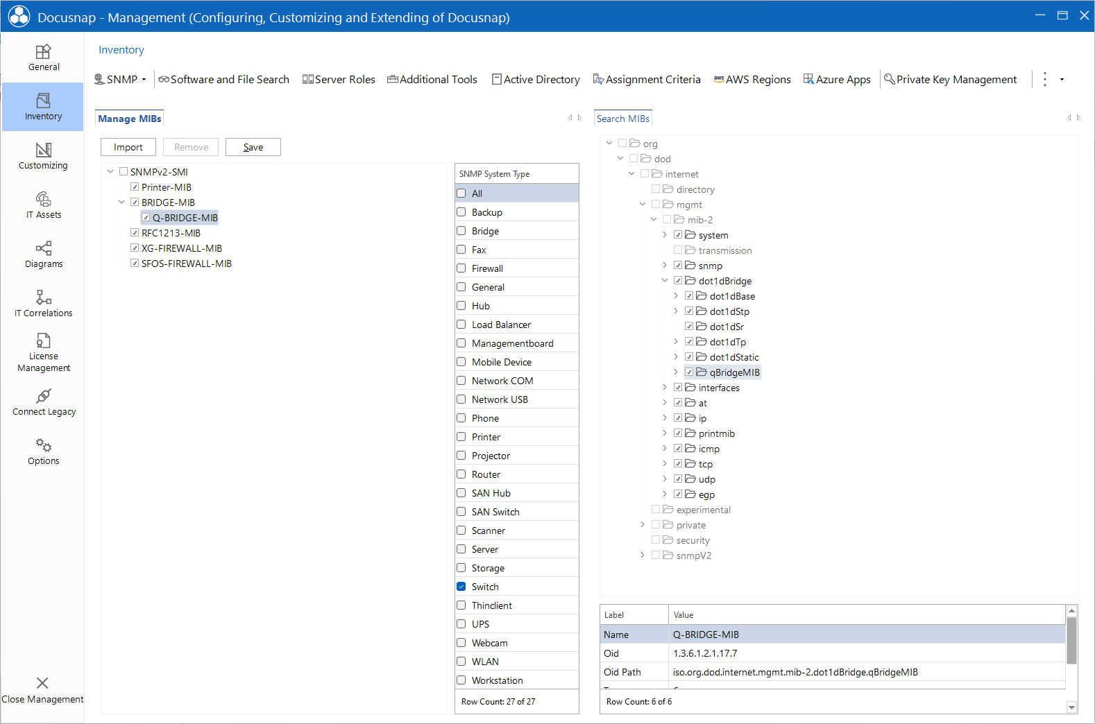 Docusnap Management Inventory SNMP MIBs Docusnap Management Inventory SNMP MIBs