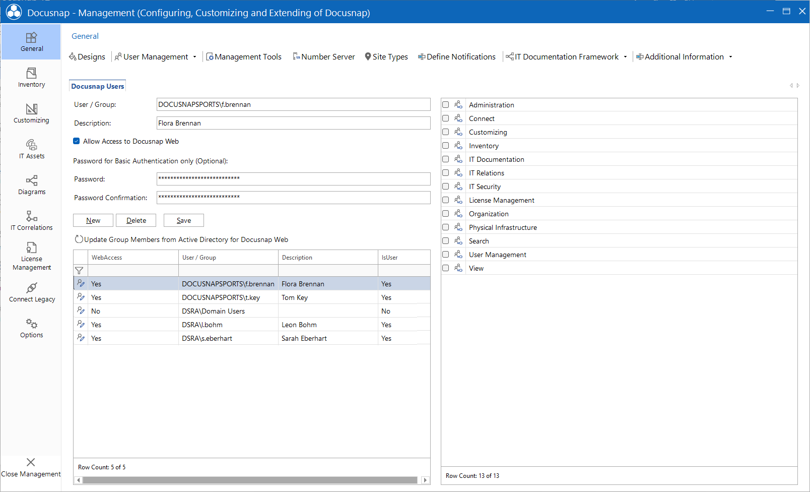 Docusnap Management General Docusnap Users Docusnap Management General Docusnap Users