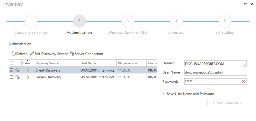 Docusnap Active Directory Comparison Authentication Docusnap Active Directory Comparison Authentication