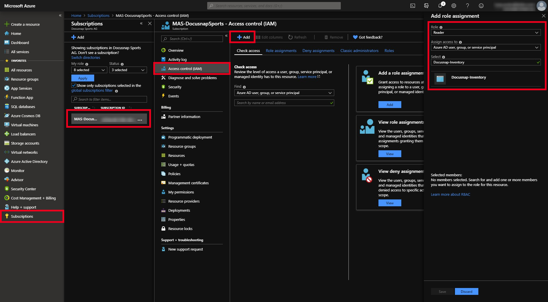 Docusnap Inventory Azure Access Control Docusnap Inventory Azure Access Control