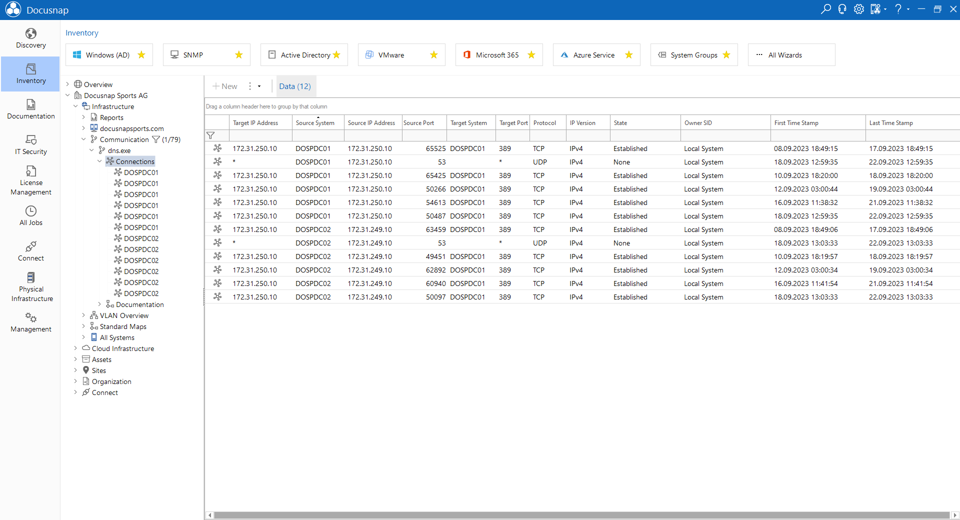 Docusnap Inventory Communication Paths Process Docusnap Inventory Communication Paths Process