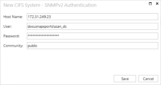Docusnap Inventory CIFS SNMPv2 Docusnap Inventory CIFS SNMPv2