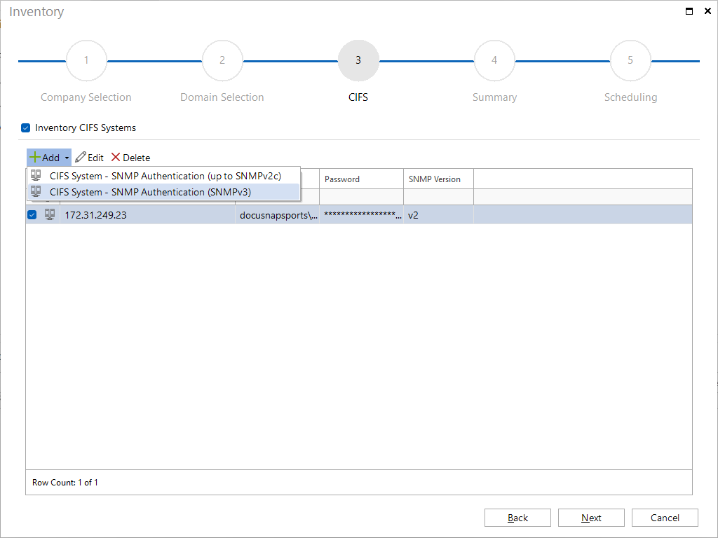 Docusnap Inventory CIFS Docusnap Inventory CIFS