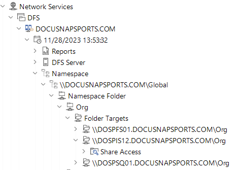 Docusnap Inventory DFS Tree Namespace Docusnap Inventory DFS Tree Namespace