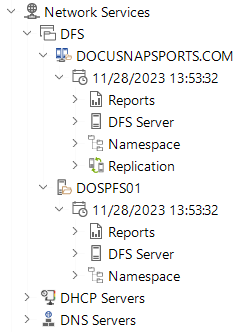 Docusnap Inventory DFS Tree Structure Docusnap Inventory DFS Tree Structure