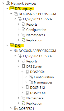 Docusnap Inventory DFS Tree Docusnap Inventory DFS Tree