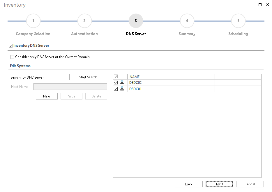 Docusnap Inventory DNS Server