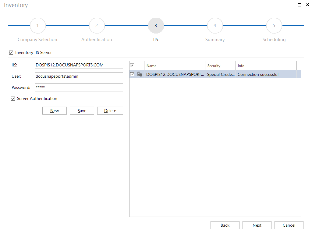 Docusnap Inventory IIS Docusnap Inventory IIS
