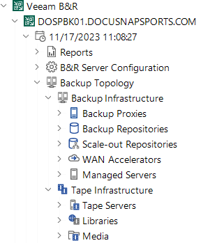 Docusnap Inventory Veeam Tree Topology
