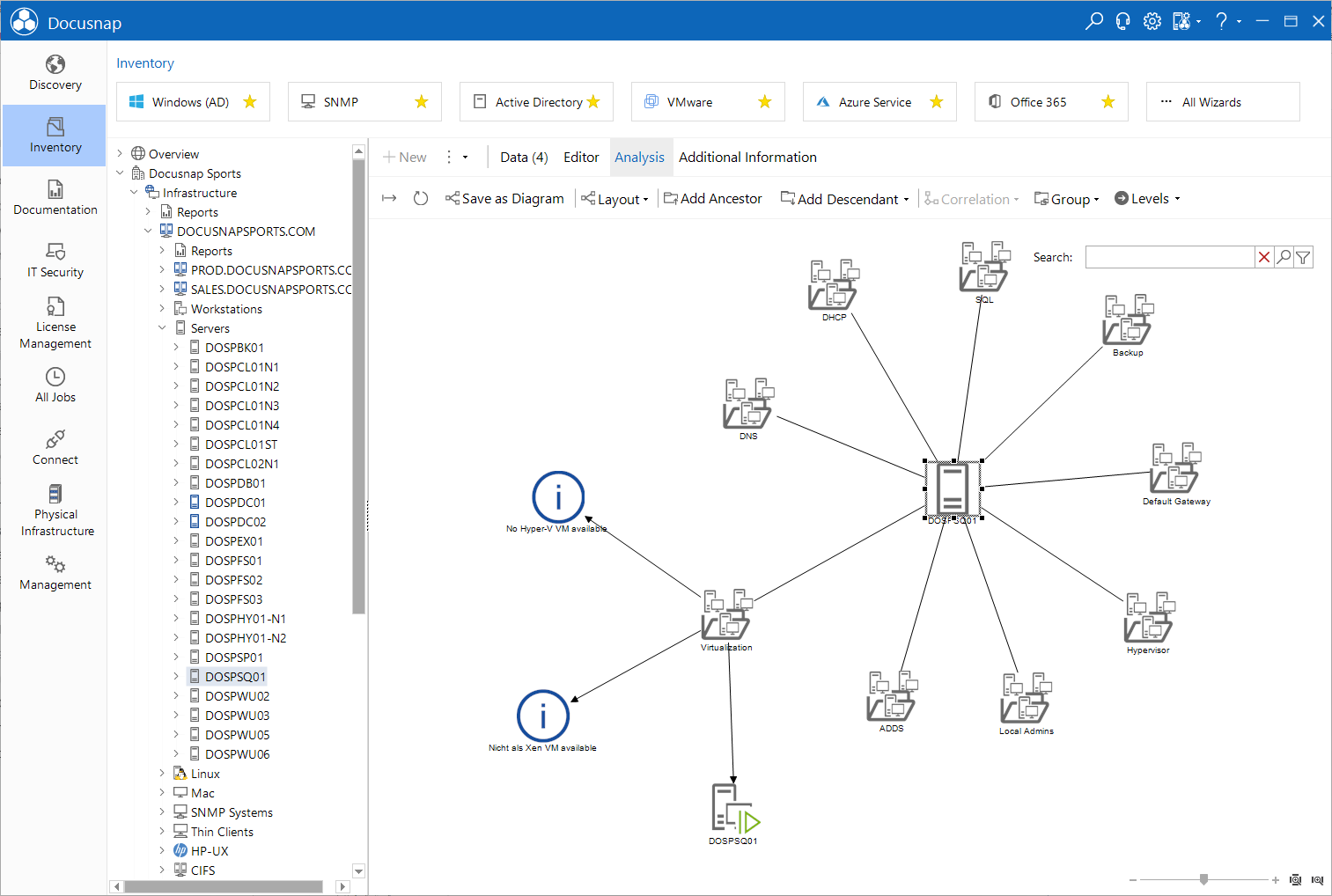 Docusnap IT Correlation Analysis