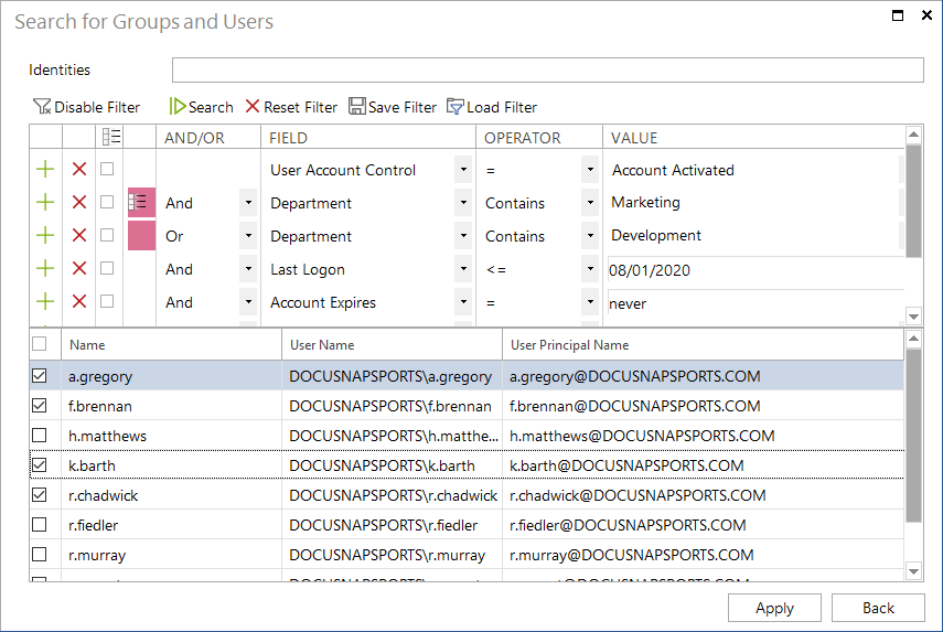 Docusnap-Permission-Analysis-User-Selection-Select-Entry-Advanced